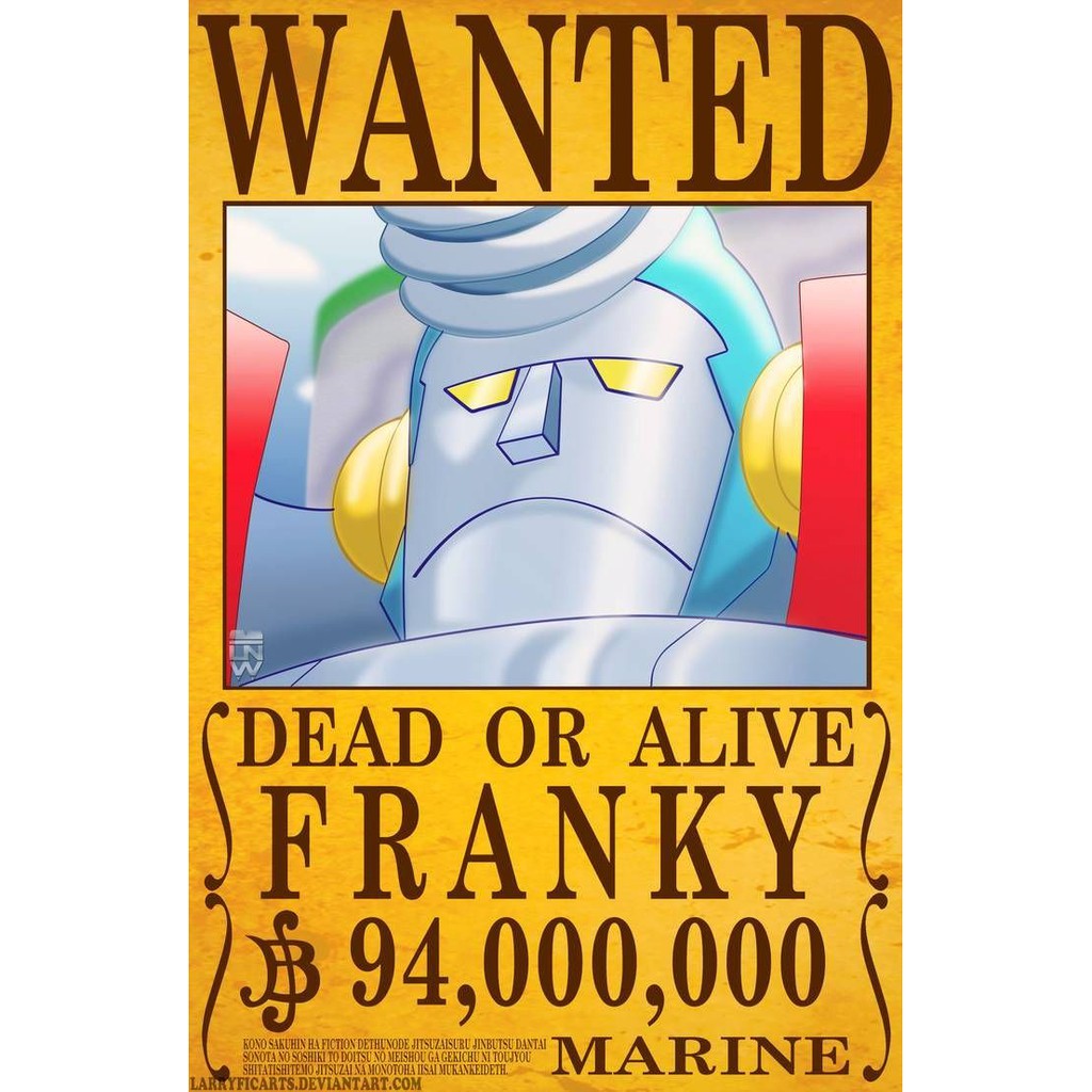 Sticker Poster Bounty One Piece Mugiwara Crew Vintage by Okashi Store-6