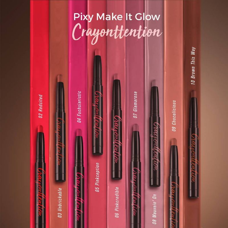 Pixy Make It Glow Crayonttention Lipstick Lipstik