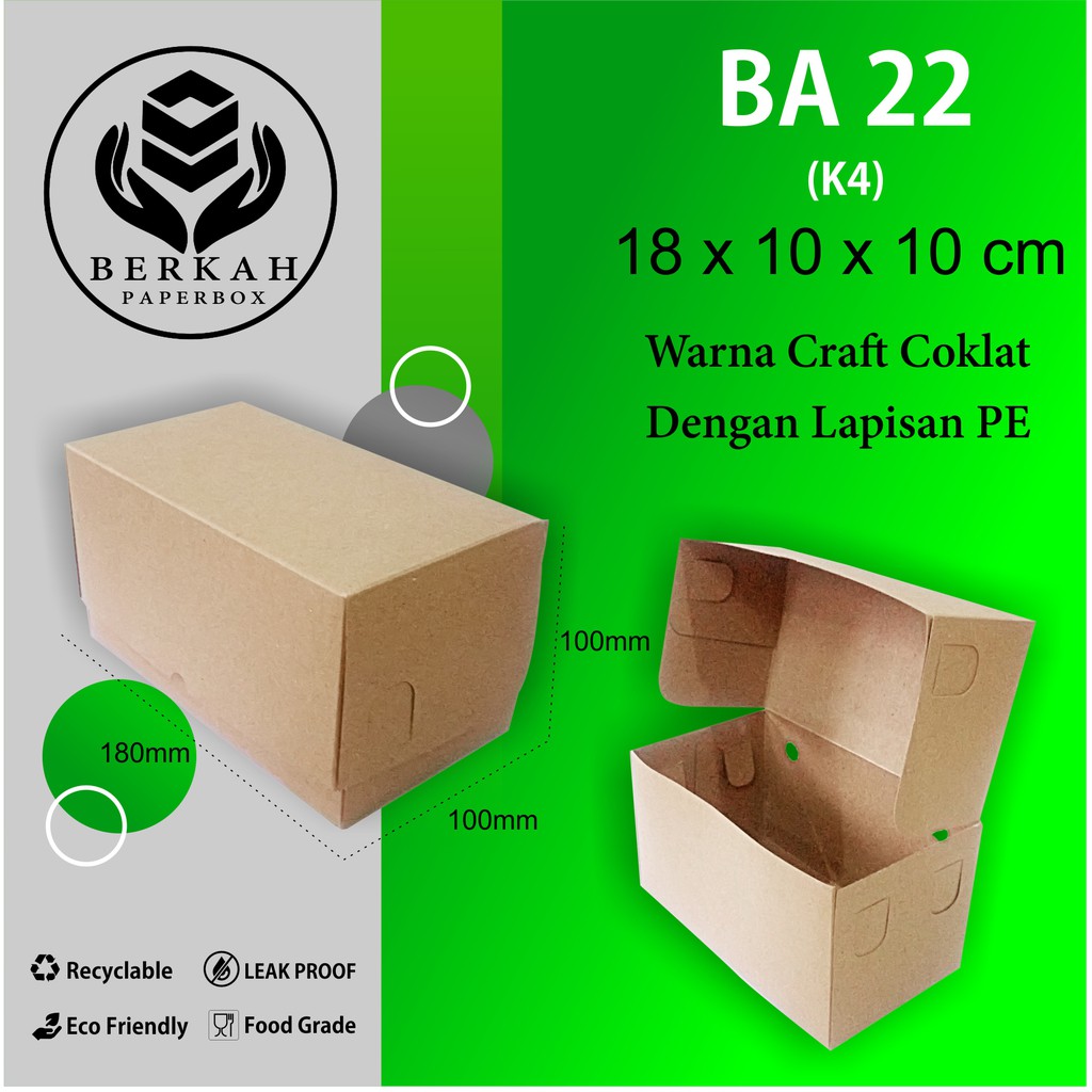 Dus 18x10x10 Dus Pisang Goreng Tanduk (B22K4--18X10X10 Cm)