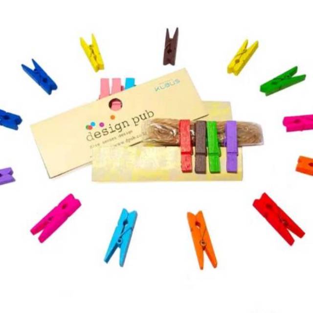 Wooden clip color / rainbow