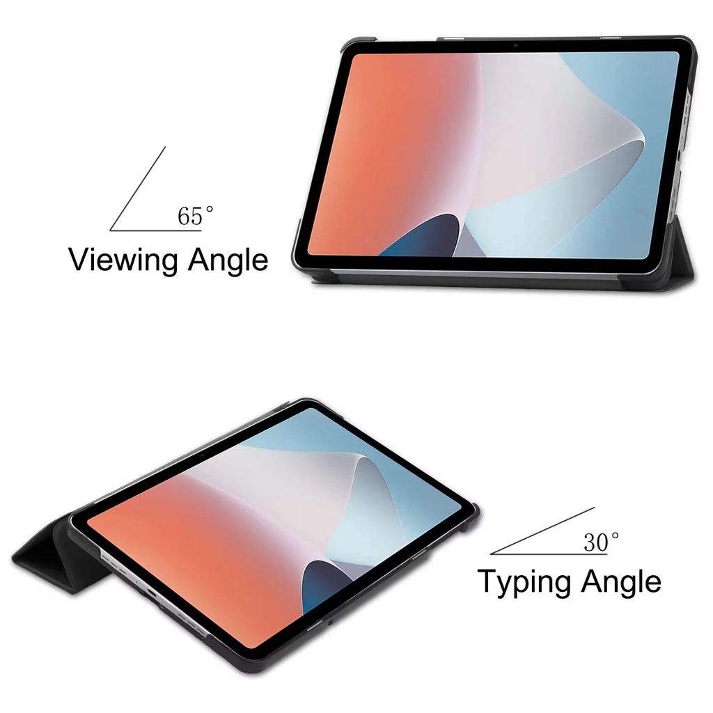 Untuk Oppo Pad Air (2022) 10.36 &quot;OPD2102 X21N2 Tablet Perlindungan Case Fashion Tri-fold Custer Stand Casing Flip Holder Warna Solid Leather Cover