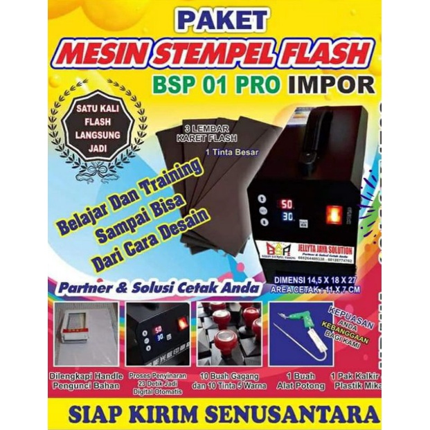 

PAKET MESIN STEMPEL FLASH IMPOR BSP 01