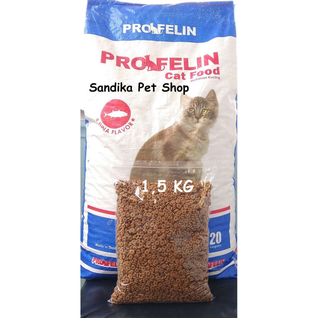 Makanan Kucing Cat Food Profelin Repack Tuna 1 5 Kg Shopee