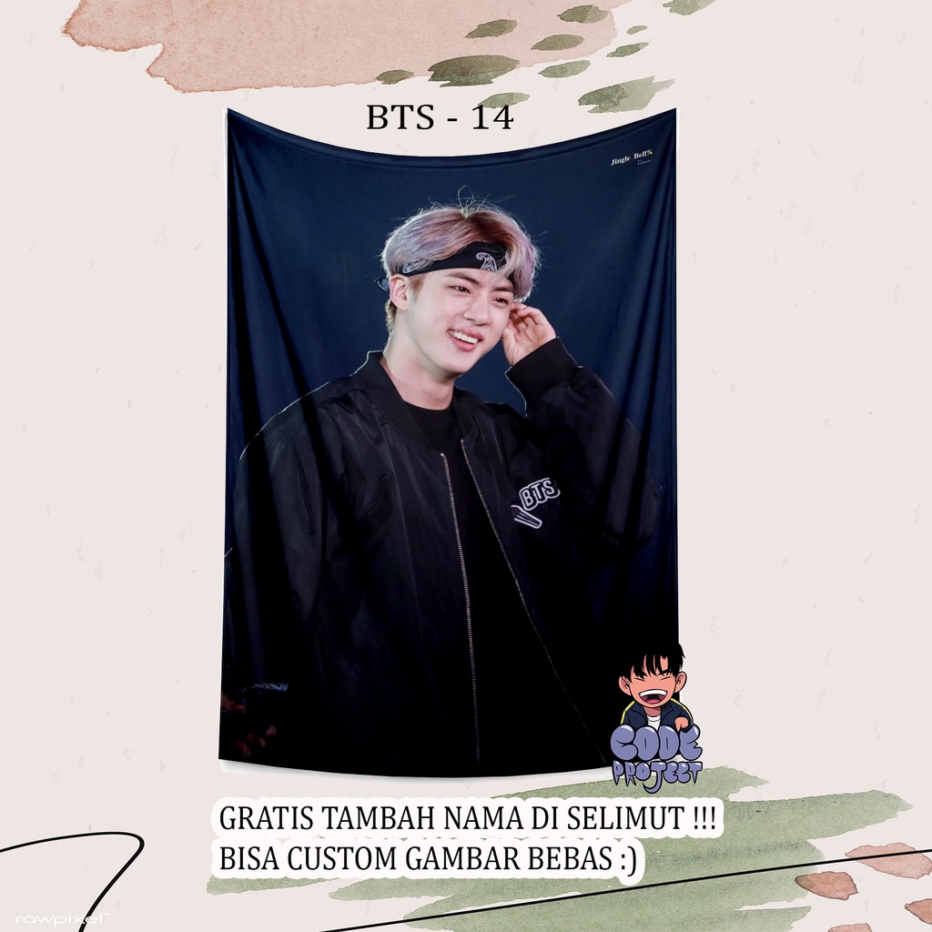 BTS - selimut custom BTS - selimut karakter BTS - selimut personil kpop BTS - selimut kpop