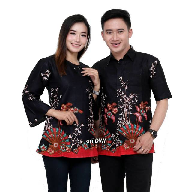 BAJU BATIK COUPLE MODERN Monalisa Genes MERAH BIRU TOSCA UNGU ORANGE M, L, XL, XXL, XXXL, XXXXL