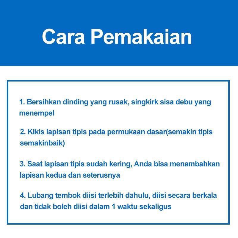 ESGE 1 SET PASTA ORIGINAL CREAM DEMPUL DINDING PASTA PERBAIKAN DINDING PASTA PENAMBAL RETAKAN DINDING PECAH WALL REPAIR CREAM ANTI AIR KRIM PERBAIKAN DINDING WALL MENDING REPAIR CREAM WALL MENDING OINTMENT PENAMBAL DINDING PENAMBAL TEMBOK ANTI AIR