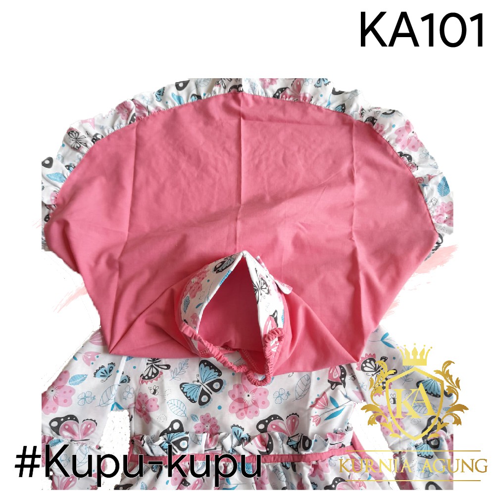 Gamis Baju Gaun Muslim Anak Perempuan 1-5 Tahun Pesta Murah KA101 Hello Kitty Tsum tsum