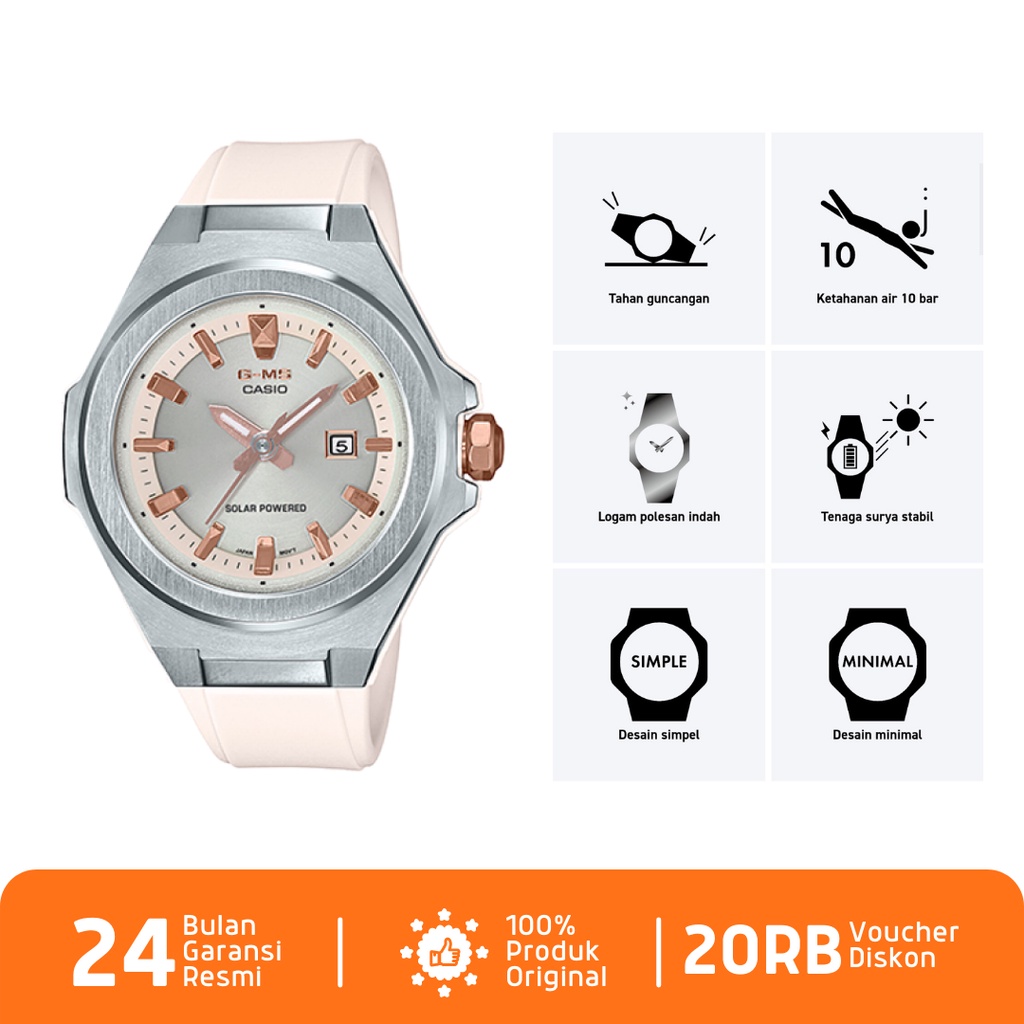 BABY-G MSG-S500-7ADR JAM TANGAN WANITA CASIO BABY-G ORIGINAL