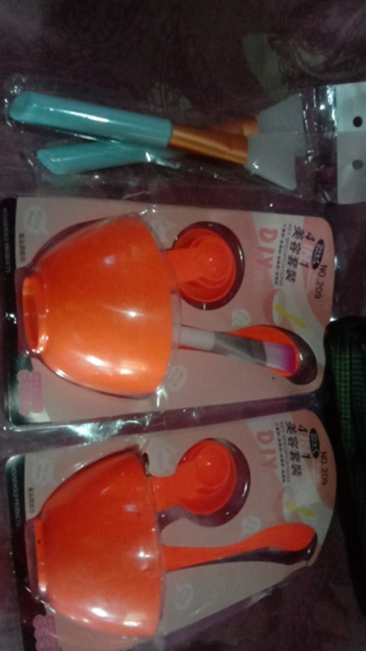 (satu Set Murah!) Mangkok Masker Kuas Masker Spatula Sendok 3 Takaran