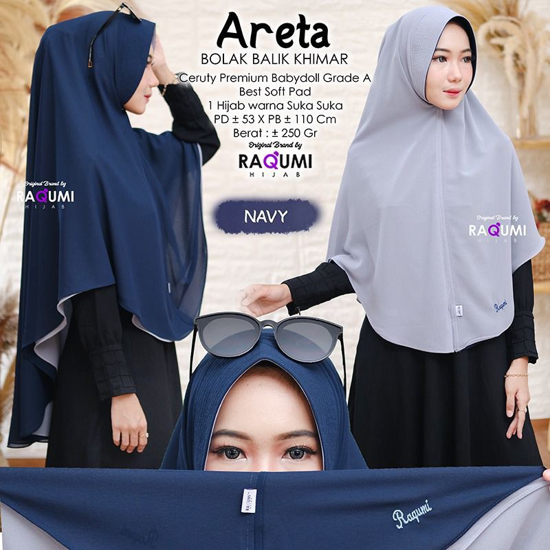 ARETA BOLAK BALIK KHIMAR BY RAQUMI HIJAB