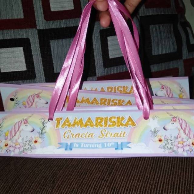 

Label goodiebag / label snack ulang tahun ukuran 22 x 5