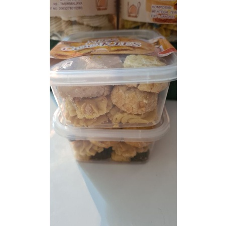 Mix Cookies (Kue Campur) 1 Toples Kotak Ukuran 250ML Berat 125 Gram