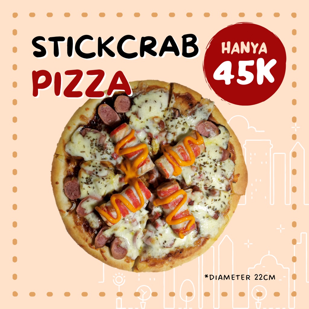 

Crabstick Pizza Made by Order GOSEND Only FRESH Tanjungpinang