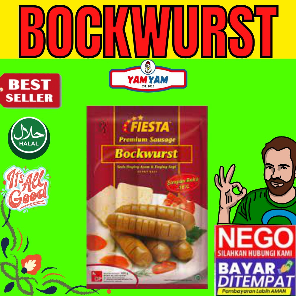 

Sosis Bockwurst 300gr Frozen Food FrozenFood Froozen frozeen Kiloan Agen Frozen Food agfrozen Depok