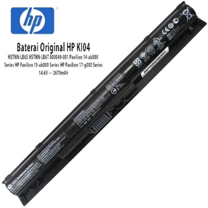 Baterai HP 14-AB133TX 15-AK035TX 15-AK050TX 15-AK030NR 15-AK099NR KI04