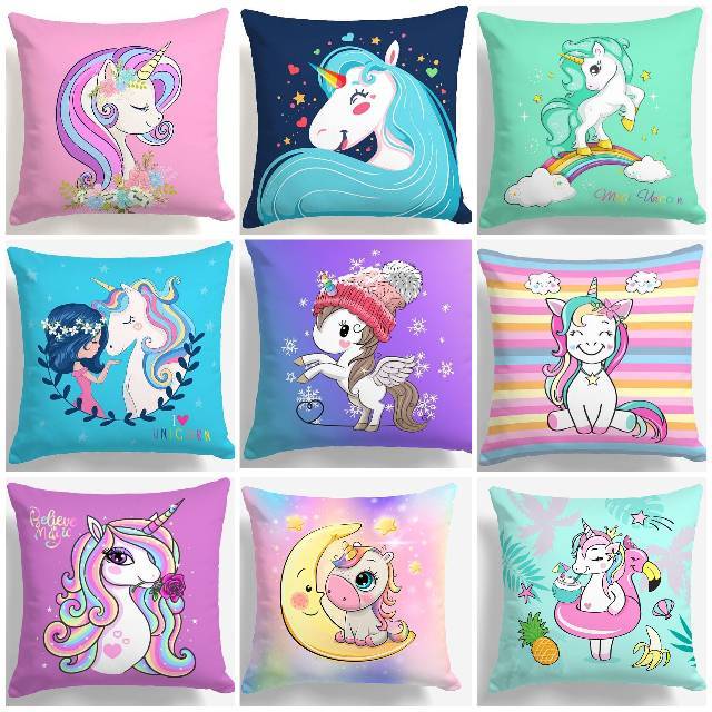 BANTAL SOFA PRINT MOTIF MAGIC UNICORN / PONY 40X40 CM