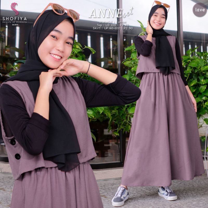 [READY] SANDRA • ARUMA • ANNE BY SHOFIYA / SET DRESS ROK BUSUI