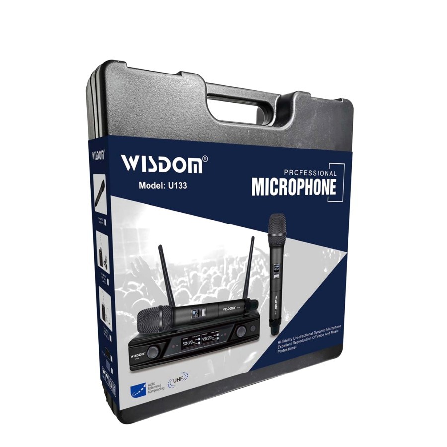 MICROPHONE WIRELESS WISDOM U133 HANDHELD ORI (PEGANG)