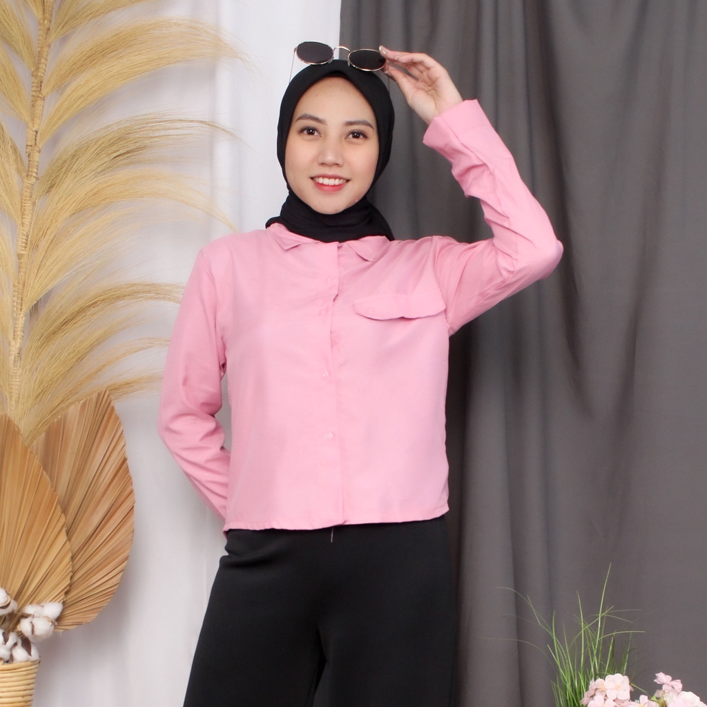 RX Fashion - Kemeja Fatasya I Kemeja Madania I KEMEJA KYOKO  -R3-DUSTY