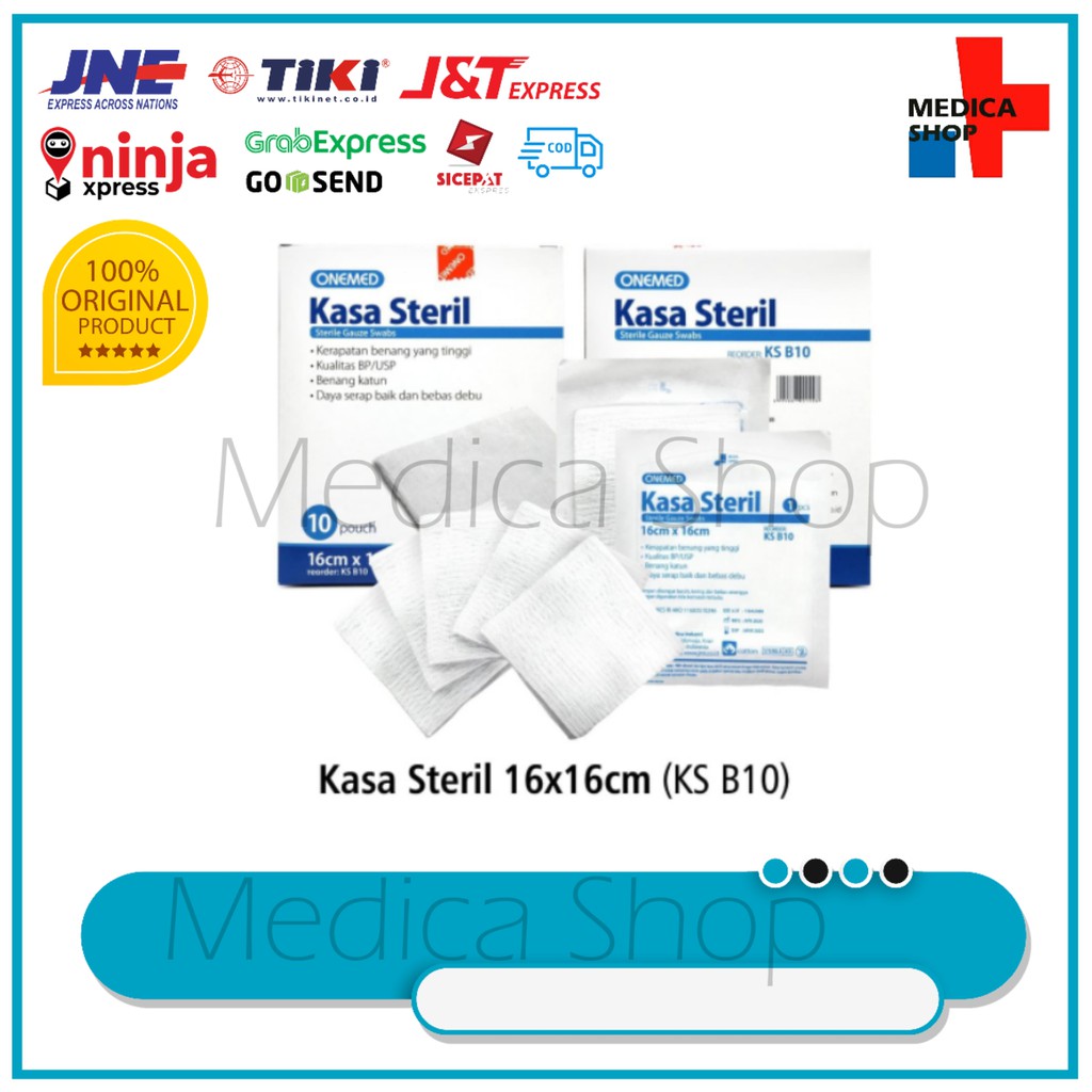 kasa steril onemed / Kasa Kotak 16x16 isi 10