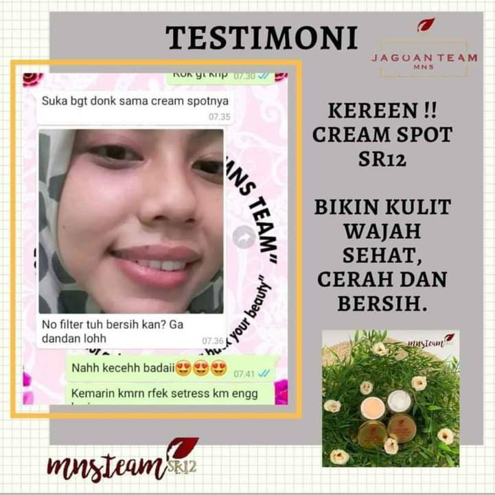 SPOT ESSENCE CREAM SR12 / KRIM SIANG MALAM / FLEK