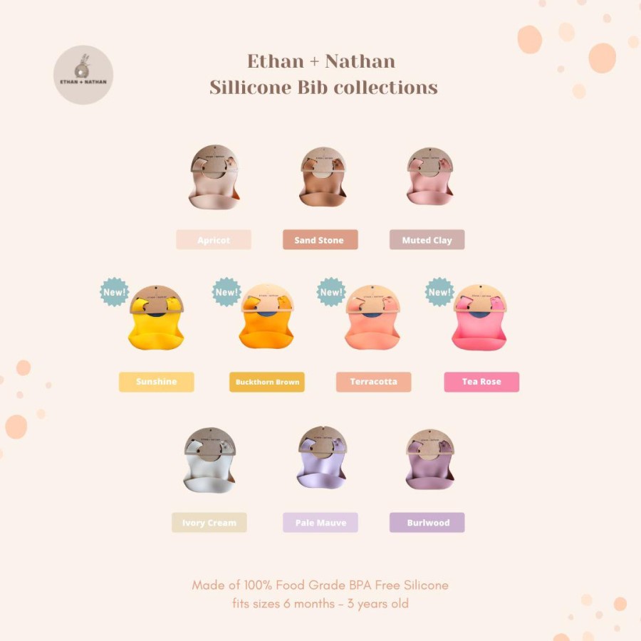 Ethan + Nathan - Silicone Baby Bib