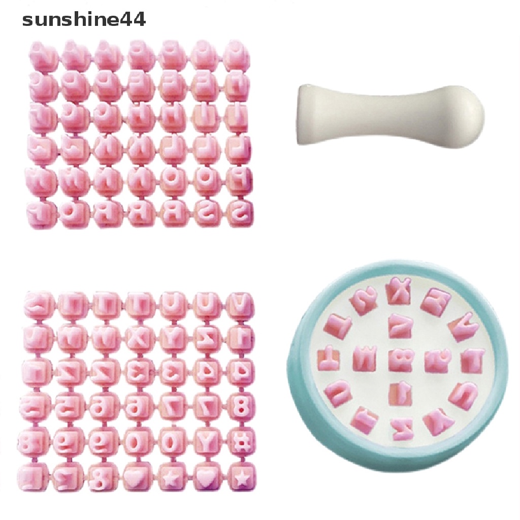 Sunshine 1 Set Cetakan Kue / Biskuit Bentuk Huruf / Angka