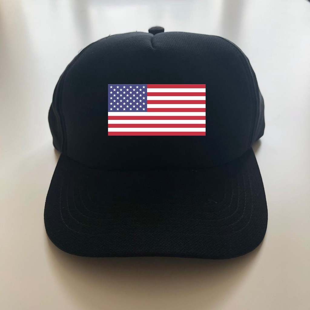 topi baseball velcro bendera amerika usa flag