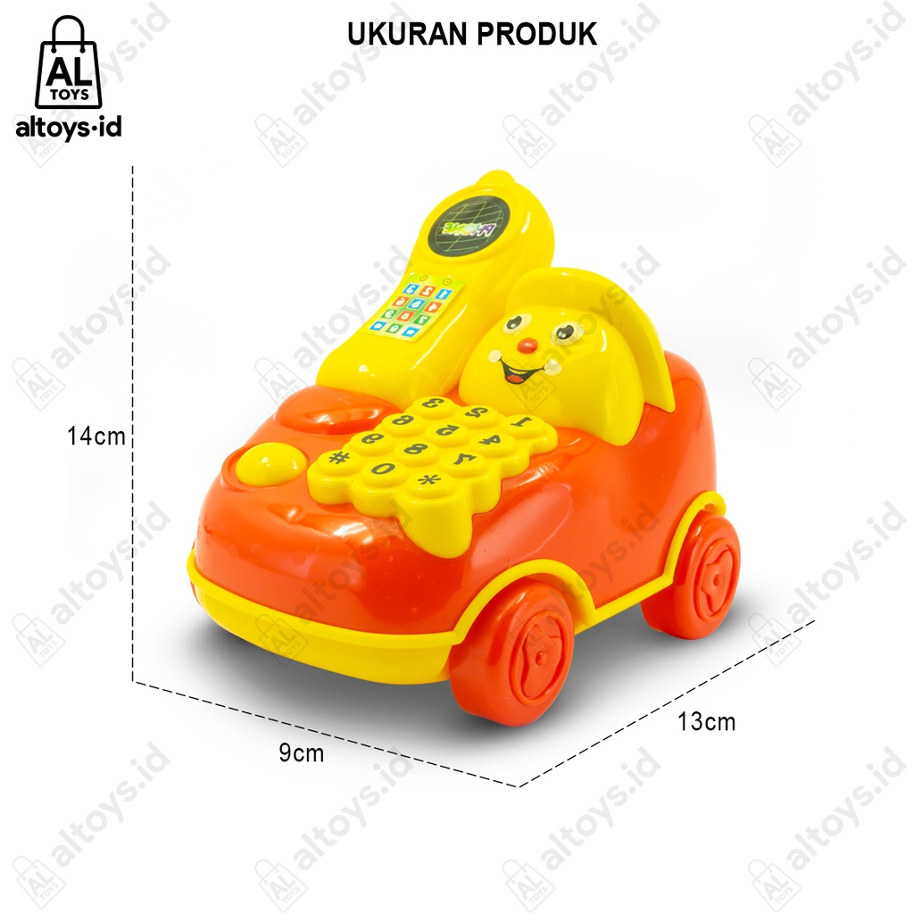 Mainan Anak Telephone Mobil Tarik Kerincingan Baby Musical Toy OCT7228