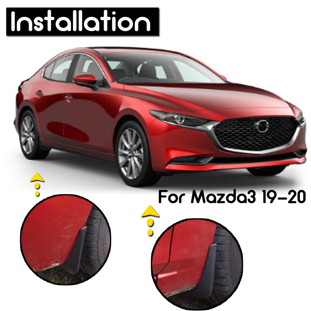 Mud Flap Pelindung Splash Untuk Fender Mobil Mazda 3 BP 2019 2020 2021