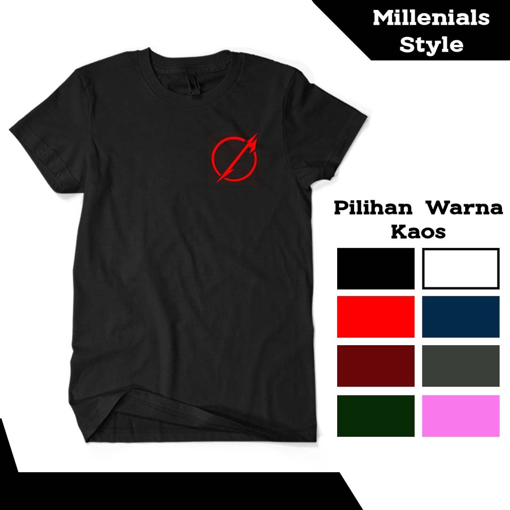 T Shirt Pria Metallica Never Logo Dada Kaos Band Metal Through Musick Rock Keren Premium High Qualit