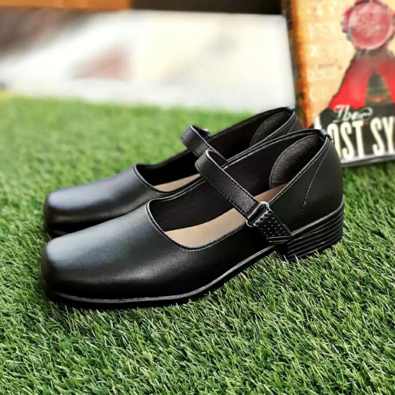 SEPATU PANTOFEL WANITA / SEPATU FANTOFEL PEREMPUAN / SEPATU KERJA WANITA HITAM HAK / SEPATU PASKIBRA WANITA