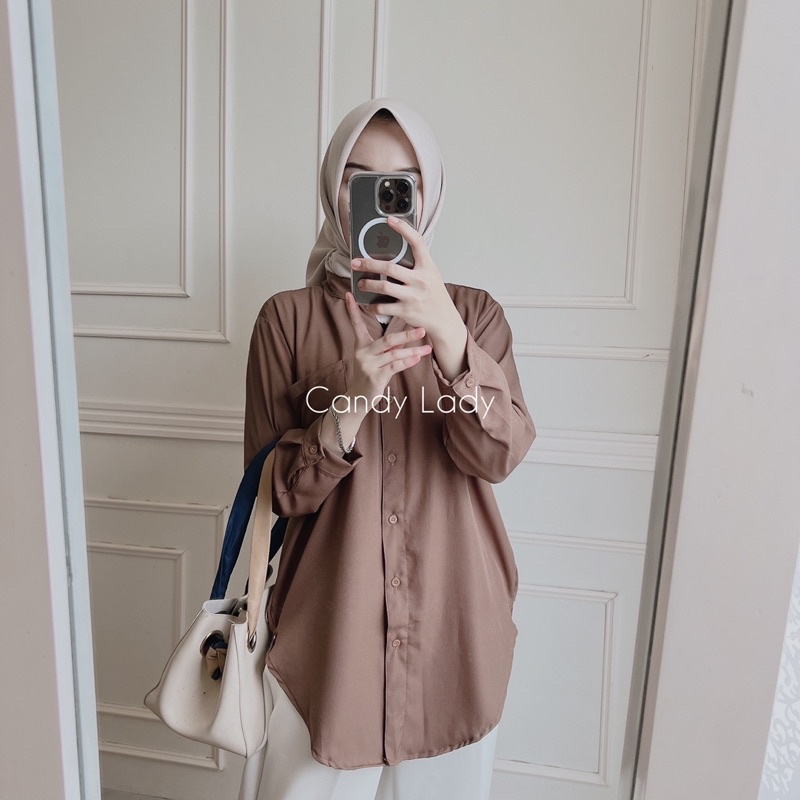 Shakila Kemeja Basic / Daily Blouse Polos / Kemeja polos shakila