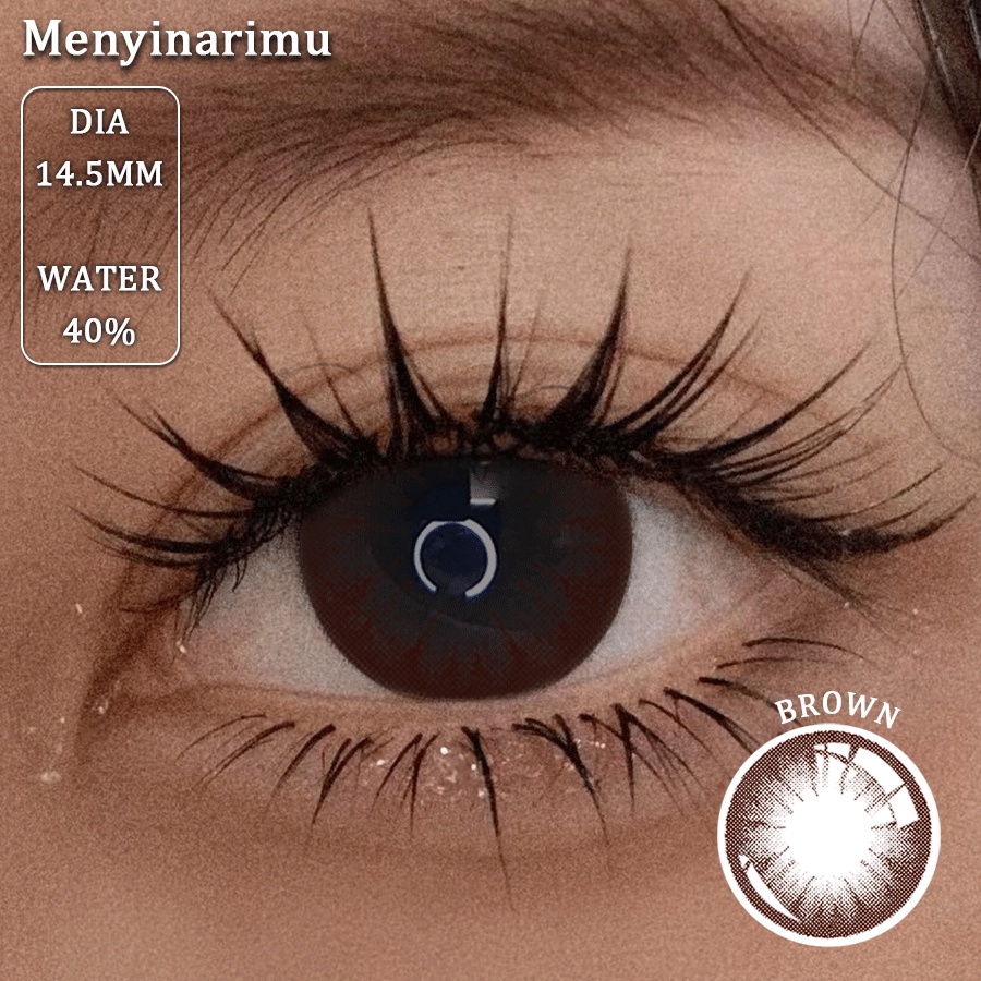 (COD)Menyinarimu Softlens Minus(-1~-6) Black Brown Softlens Lensa Mata Penuh Gaya Dan Cantik Softlens Brown Warna Lensa Kontak Soflen14.5 Mm 2022 New Dubai Import Premium Big Eye Exoticon Softlen