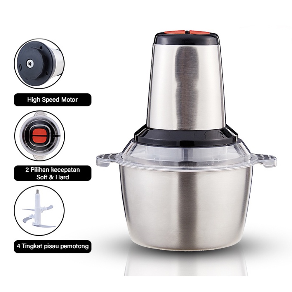 Blender Daging Stainless / Gilingan Daging Serbaguna Stainless Steel - 2 Liter