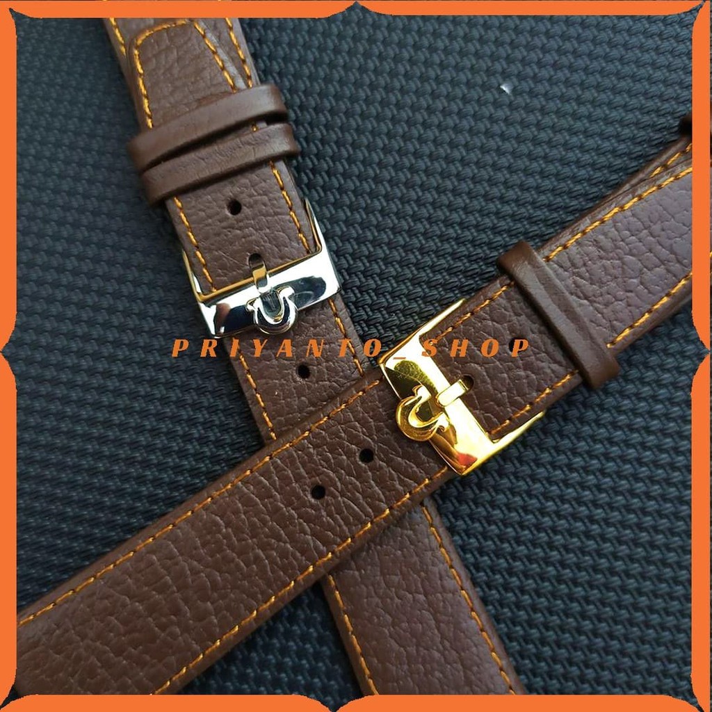 Tali jam Tangan Genuine leather Strap Omega spedmaster 20mm coklat tua