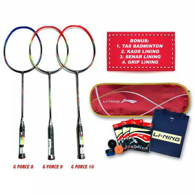 raket badminton Lining G-FORCE 8 9 10