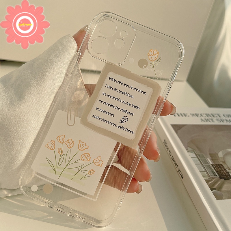 Summer Clear Case iPhone 6 6s 7 8 Plus 11 12 Pro Max X XR XS MAX SE 2020 13 Pro Max Creative Fresh Flowers Transparent Soft TPU Back Cover