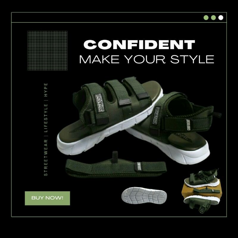 CONFIDENT HK018 - Sandal Traveling Pria / Sendal Gunung Pria / Sendal Tali Korea Outdoor