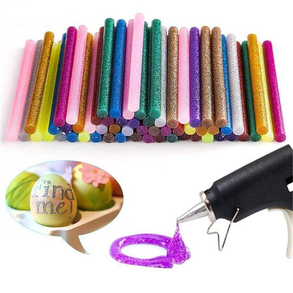 

Isi Lem Tembak Kuat Multi Warna Glitter Glue Stick Color Aman Kerajinan Tangan ukuran 10cm 30pcs