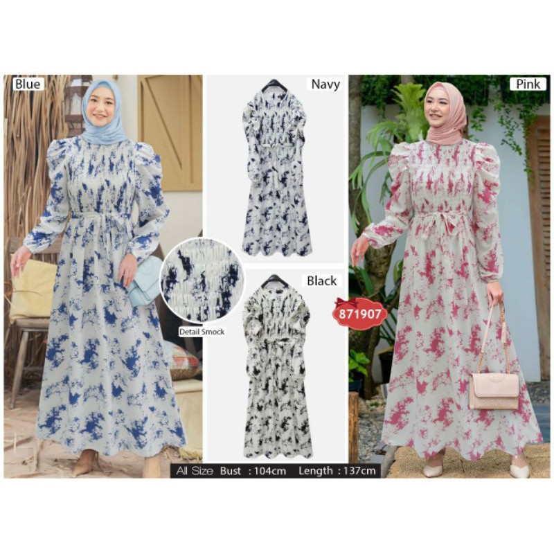 Gamis Balon Tie Dye Smoke Extu
