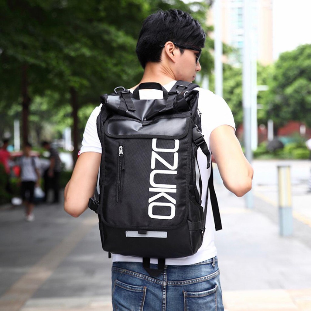 Tas Ransel Ozuko Super Premium / Tas Punggung Travel Anti Air Waterproof Oxford Backpack Ergonomic