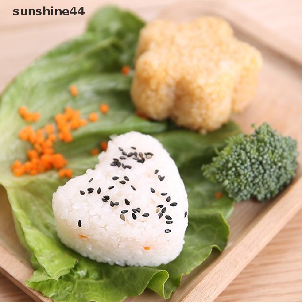 Sunshine 1 set / 3 Pcs Cetakan sushi DIY Bentuk Segitiga