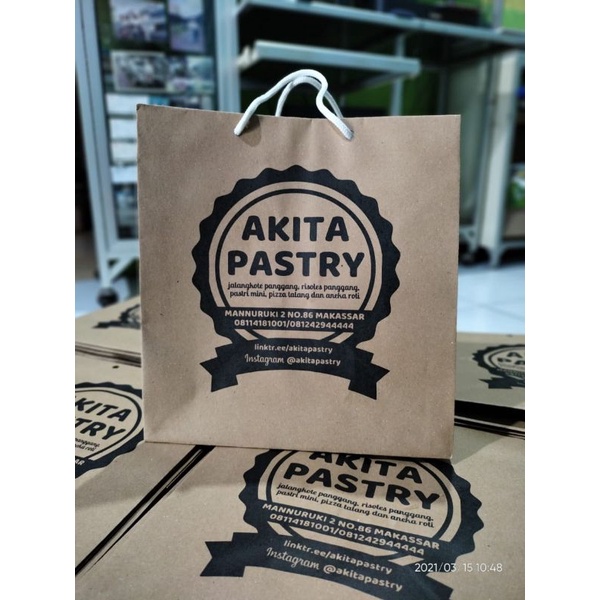 

paperbag tas kertas 25x25x25 custom sablon