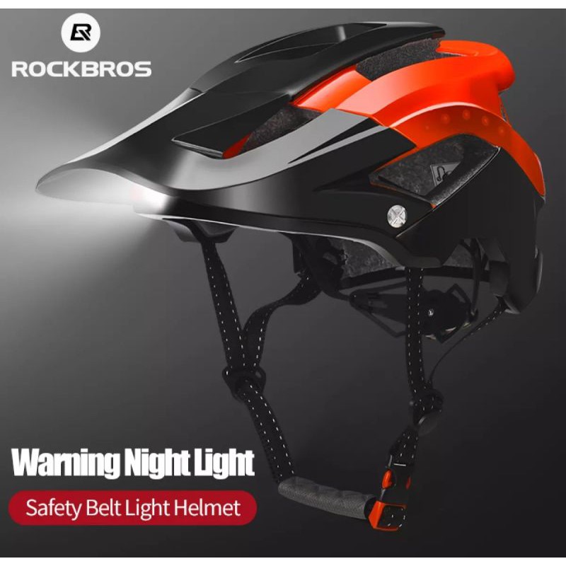 ROCKBROS Sepeda Sepeda Lampu MTB Road Sepeda Bersepeda Ultralight Smart Helm Lampu 3 Gaya