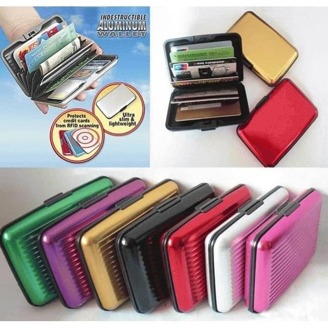 

#####] Card Guard Holder Aluminium Dompet Kartu ATM , Kartu Kredit , KTP
