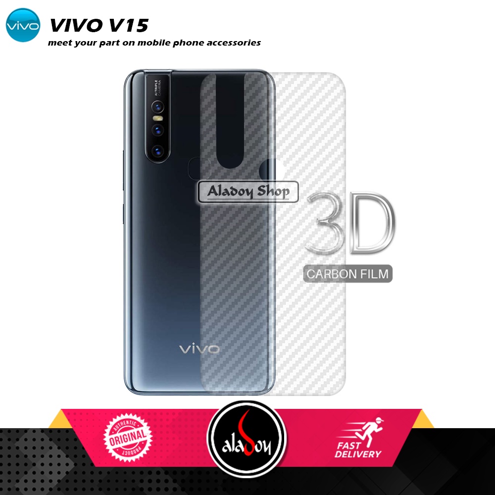 Tempered Glass Layar VIVO V15 / V15 PRO Free Tempered Glass Camera dan Skin Carbon