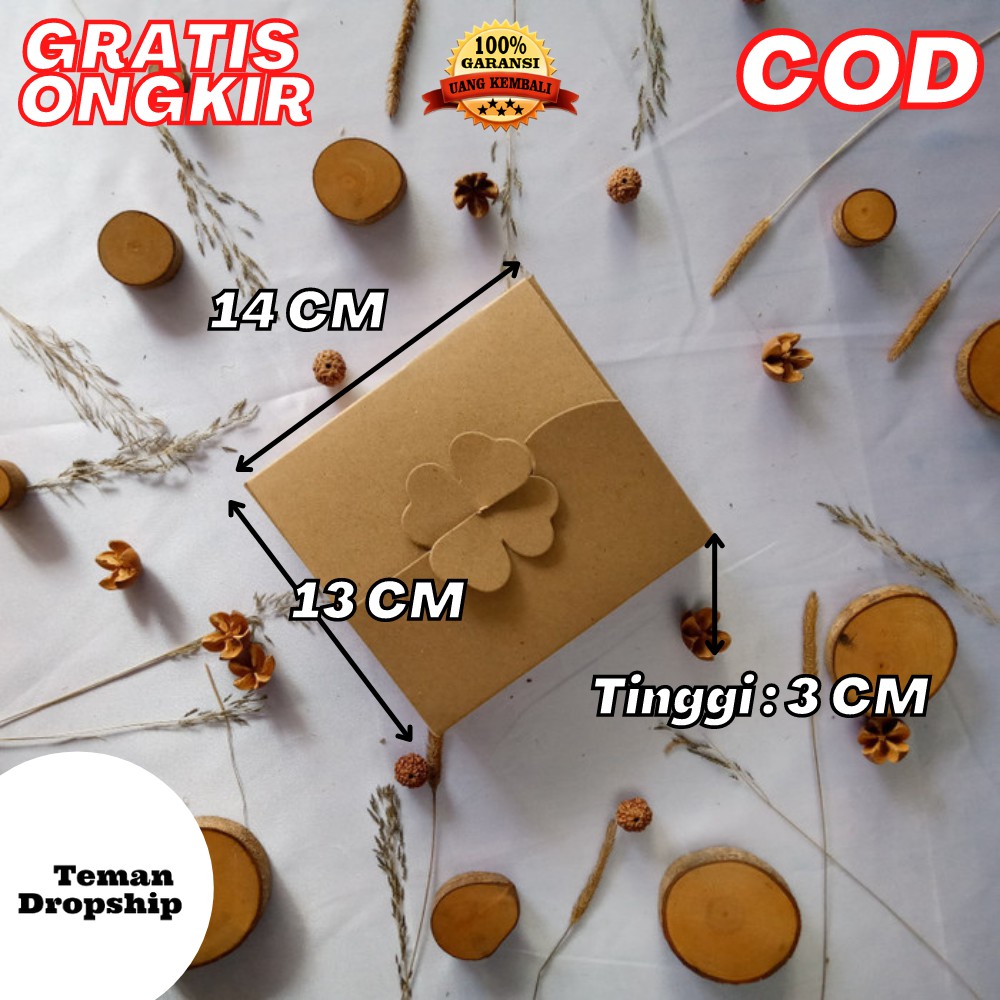 

KARDUS HAMPERS GIFT BOX KADO KOTAK KADO KOTAK SOUVENIR SIZE 14 X13 X3 CM