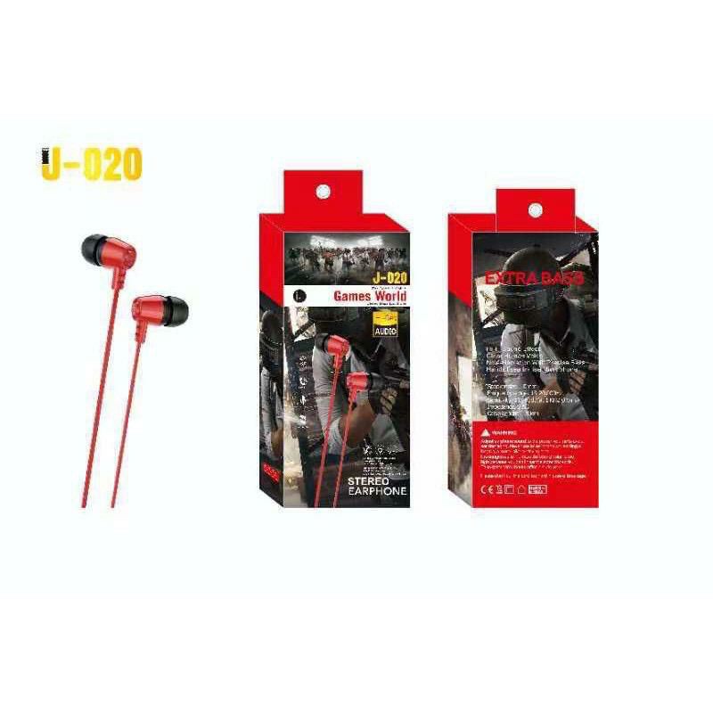 KZ_ Headset Handsfree Extra Bass Earphone J-020 For Game &amp; Mobile Games World