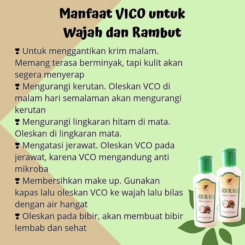 Vco Oil Sr12 60ml 100ml 250ml Minyak Kelapa Murni 100 Indonesia